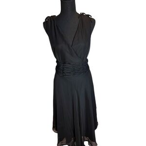 Elegant Black Asymmetrical Dress